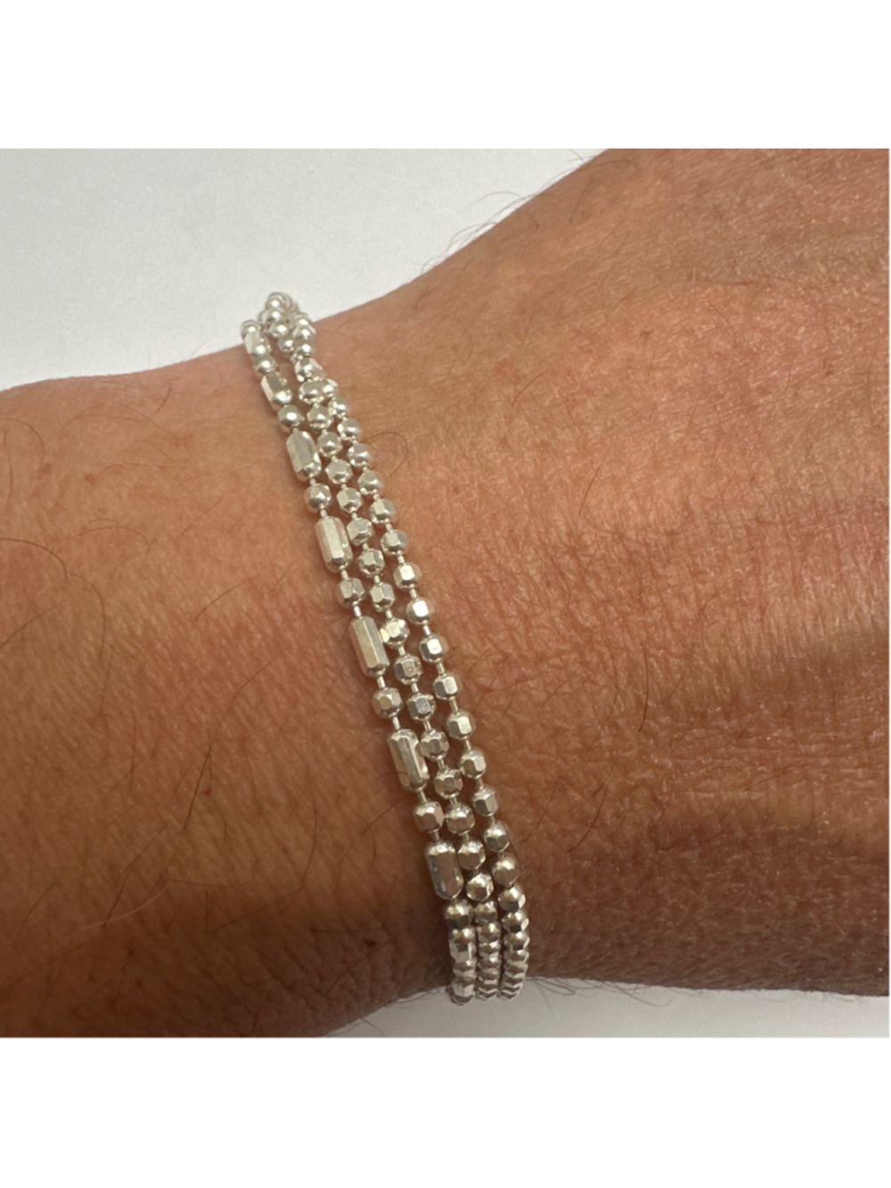 Women's Unbranded Silver Multi-Strand Bead Bracelet One Size
